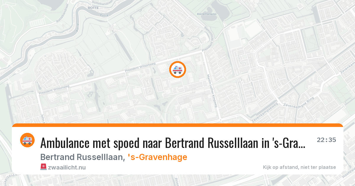 Ambulance met spoed naar Bertrand Russelllaan in 's-Gravenhage — 27 jan 2026