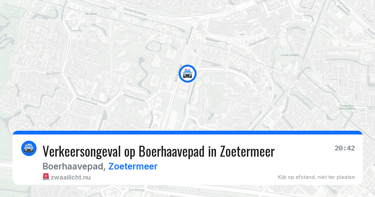 Verkeersongeval op Boerhaavepad in Zoetermeer — 11 jul 2026