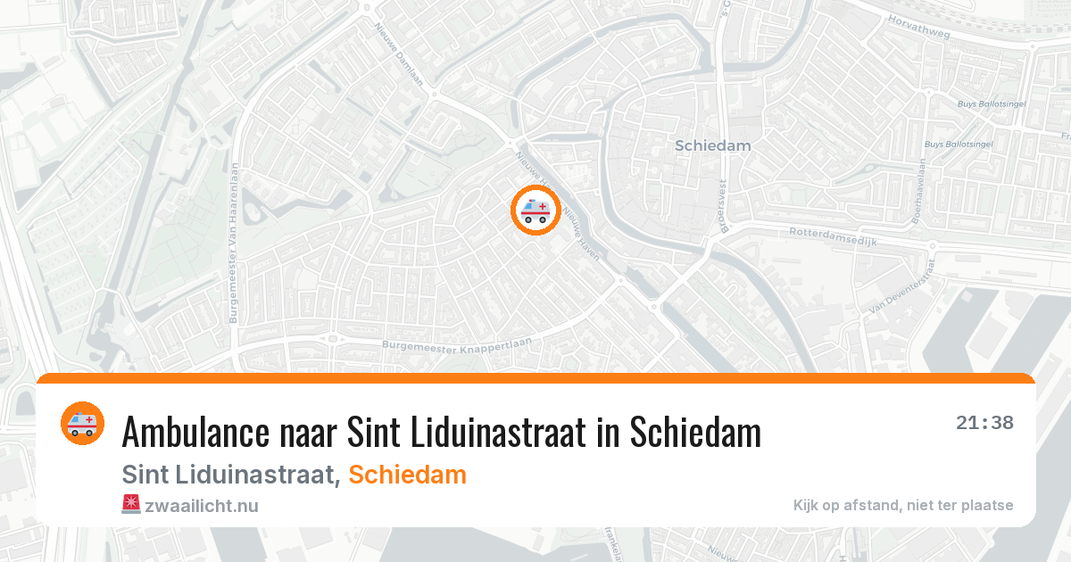 Ambulance naar Sint Liduinastraat in Schiedam — 19 jul 2026