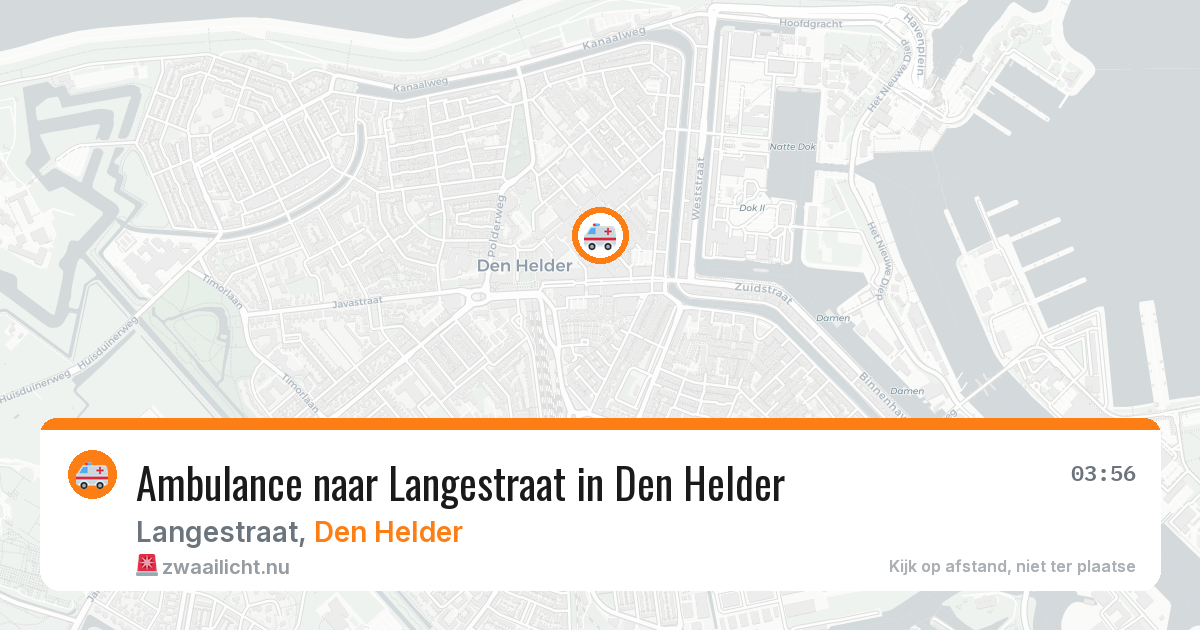 Ambulance naar Langestraat in Den Helder — 16 jul 2026