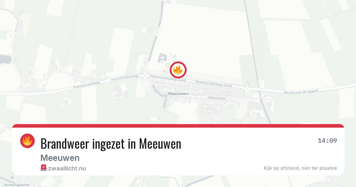 Brandweer ingezet in Meeuwen — 26 mrt 2026 | 🚨 Zwaailicht.nu