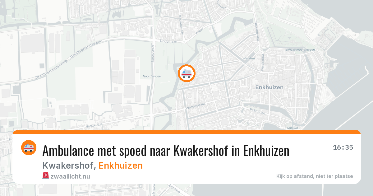 Ambulance met spoed naar Kwakershof in Enkhuizen — 17 jul 2026