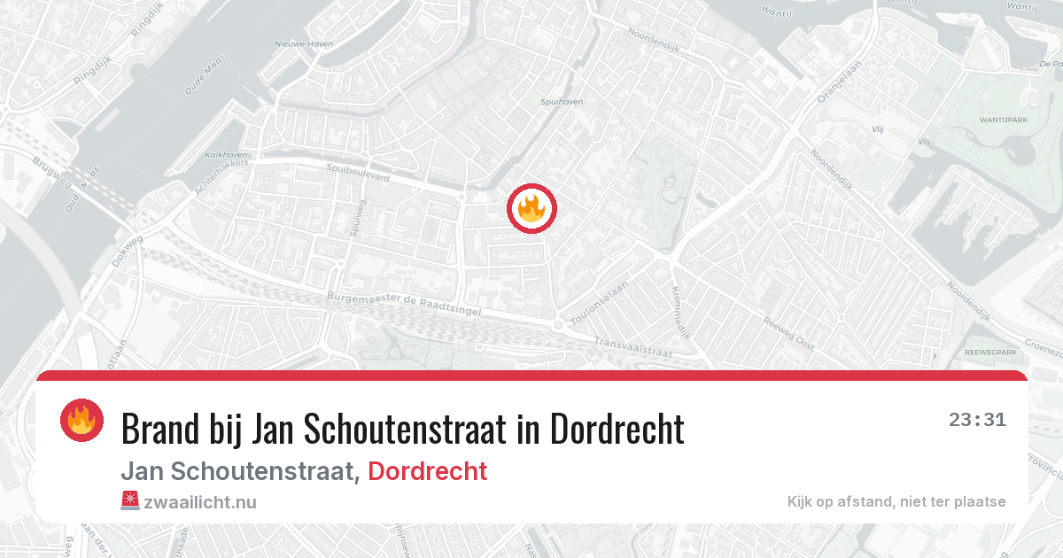 Brand bij Jan Schoutenstraat in Dordrecht — 11 jul 2026