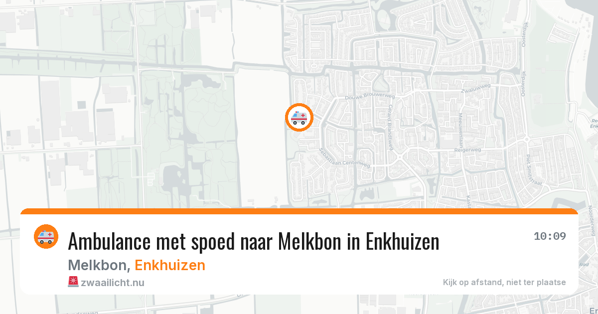 Ambulance met spoed naar Melkbon in Enkhuizen — 10 jul 2026