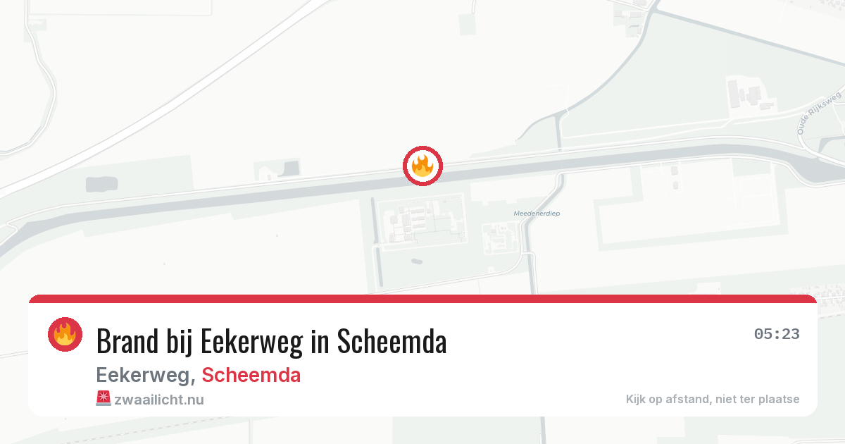 Brand bij Eekerweg in Scheemda — 6 mei 2026