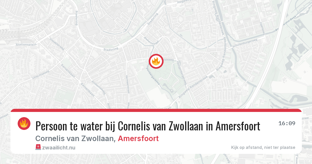 Persoon te water bij Cornelis van Zwollaan in Amersfoort — 20 jul 2026