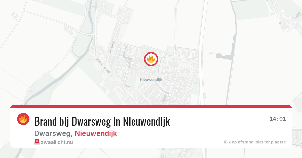 Brand bij Dwarsweg in Nieuwendijk — 2 jun 2026