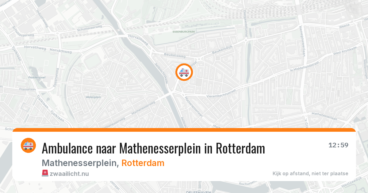 Ambulance naar Mathenesserplein in Rotterdam — 4 mei 2026