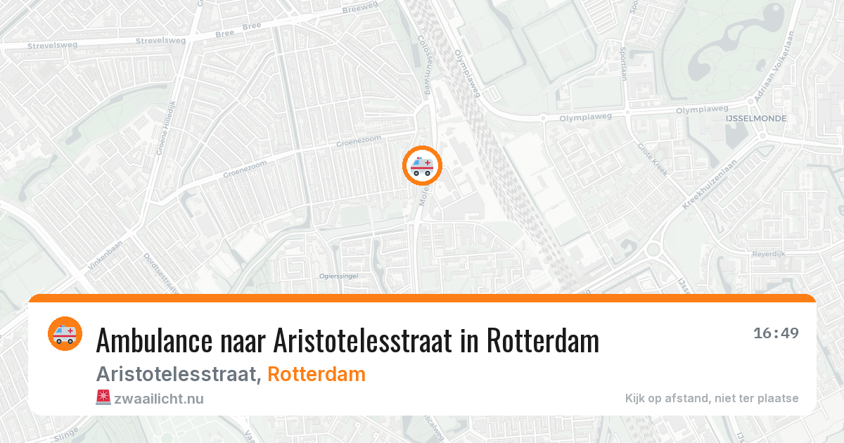 Ambulance naar Aristotelesstraat in Rotterdam — 24 mrt 2026