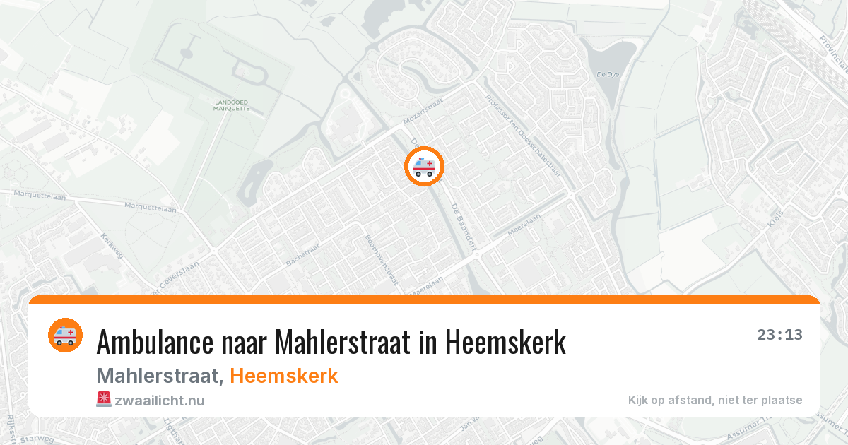 Ambulance naar Mahlerstraat in Heemskerk — 23 jul 2026