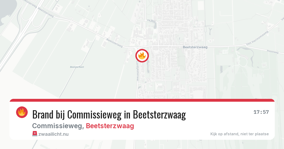 Brand bij Commissieweg in Beetsterzwaag — 15 jul 2026