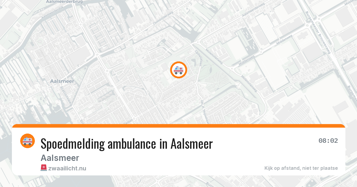 Spoedmelding ambulance in Aalsmeer — 20 apr 2026