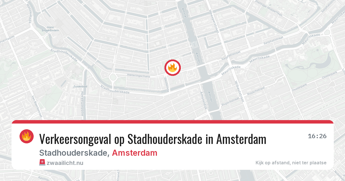 Verkeersongeval op Stadhouderskade in Amsterdam — 4 jun 2026