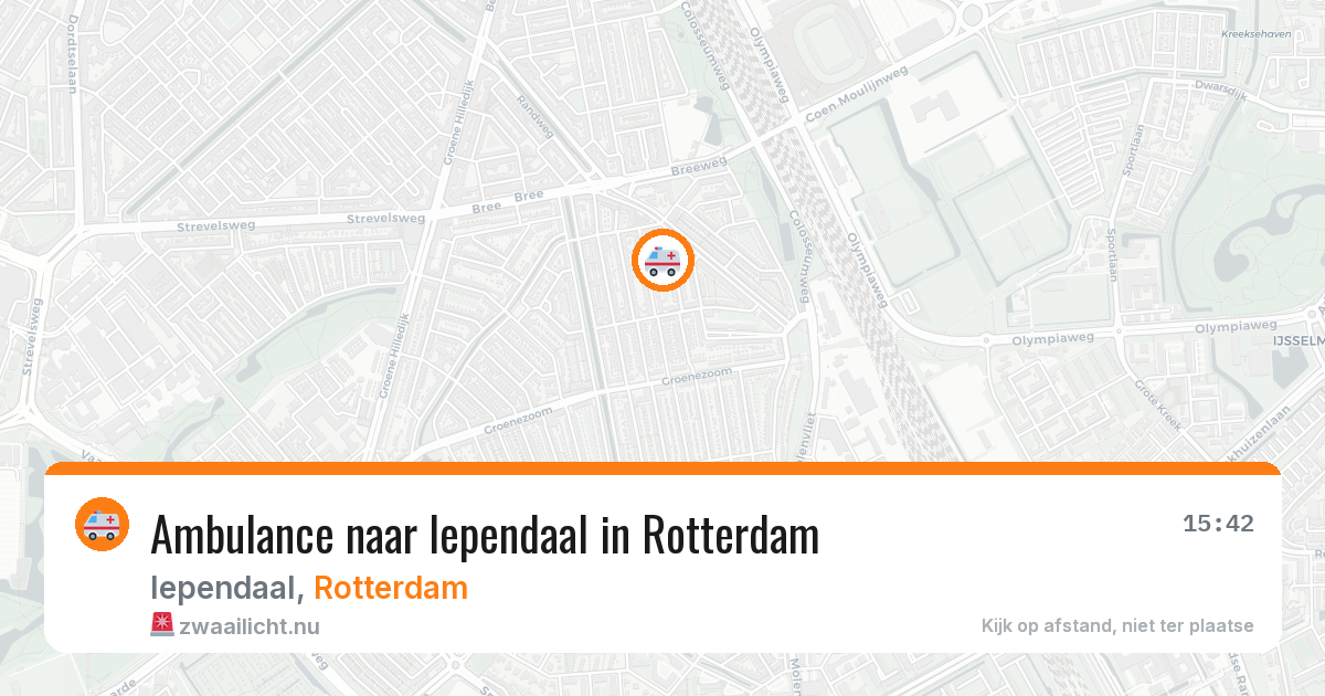 Ambulance naar Iependaal in Rotterdam — 21 mrt 2026