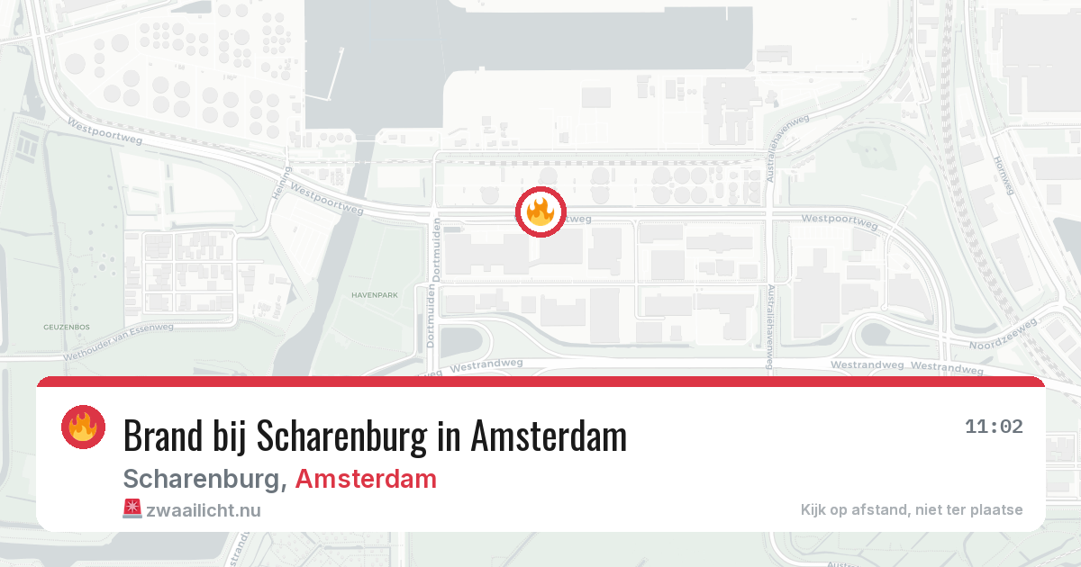 Brand bij Scharenburg in Amsterdam — 23 jul 2026
