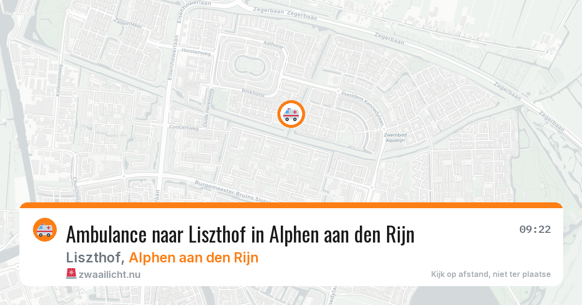 Ambulance naar Liszthof in Alphen aan den Rijn — 18 mei 2026
