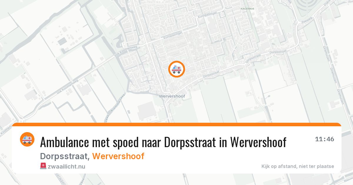Ambulance met spoed naar Dorpsstraat in Wervershoof — 21 apr 2026