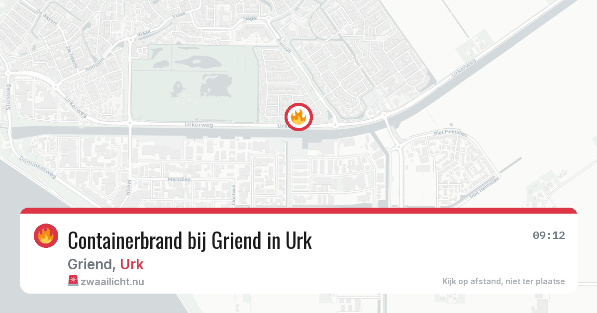 Containerbrand bij Griend in Urk — 5 jun 2026