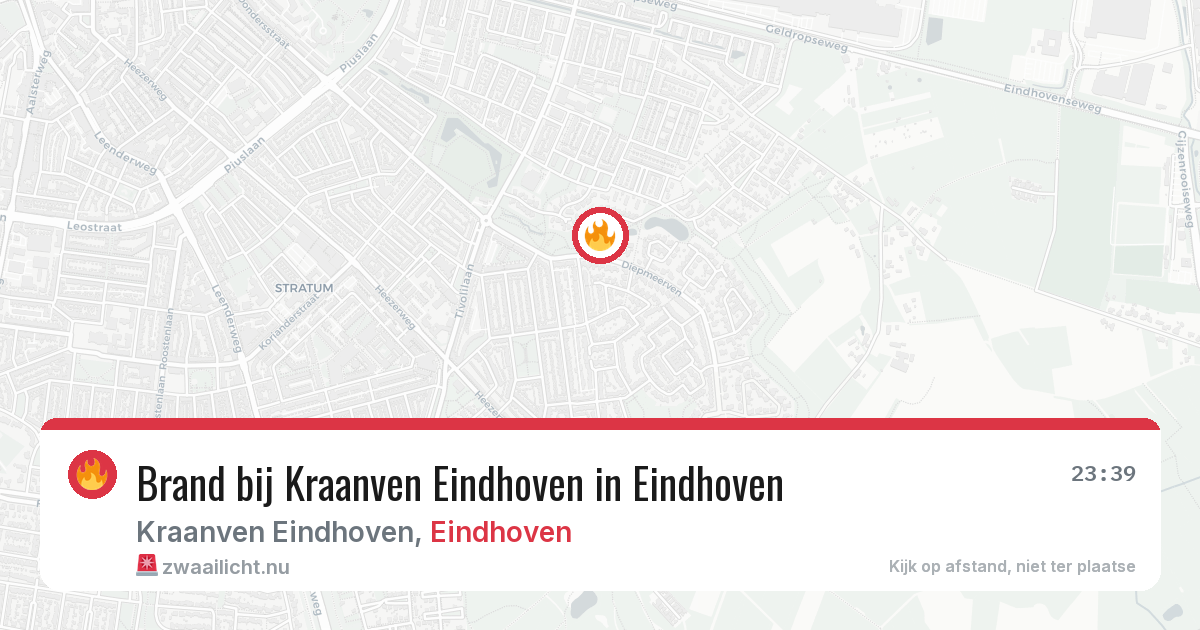 Brand bij Kraanven Eindhoven in Eindhoven — 25 jul 2026
