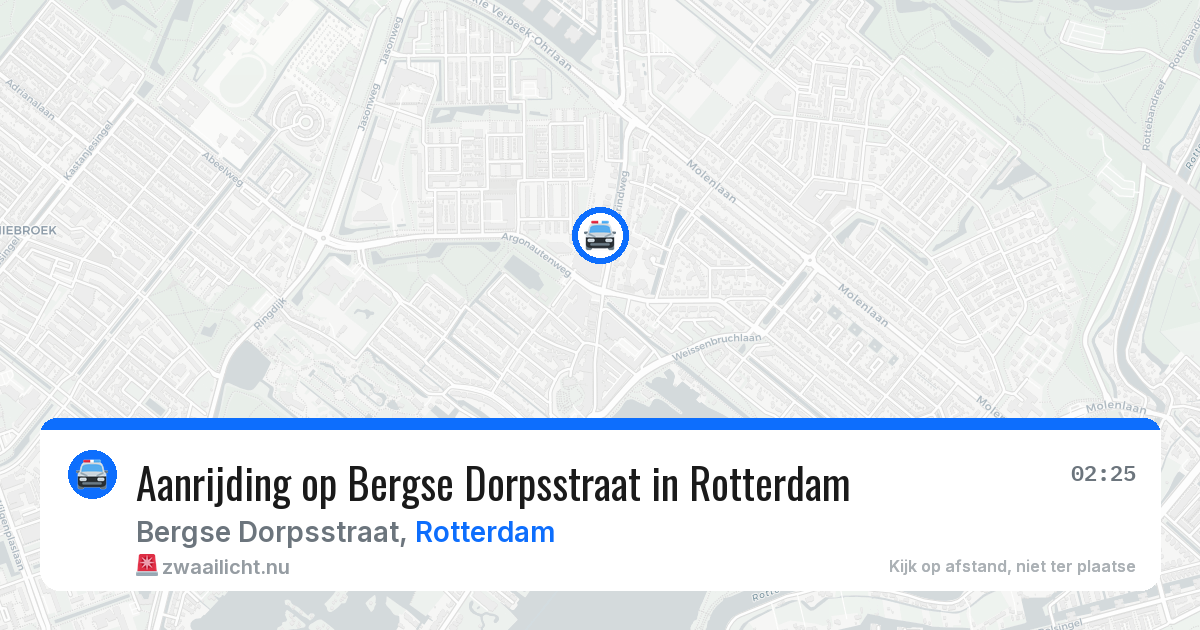 Aanrijding op Bergse Dorpsstraat in Rotterdam — 18 jul 2026