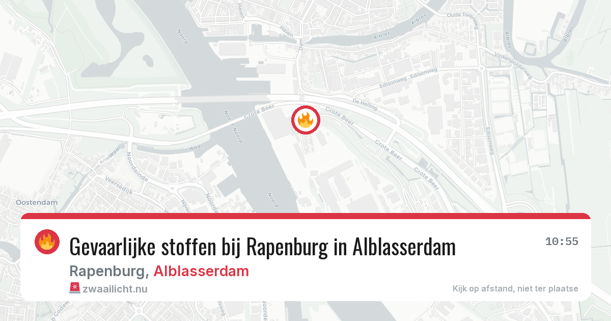Gevaarlijke stoffen bij Rapenburg in Alblasserdam — 8 jun 2026