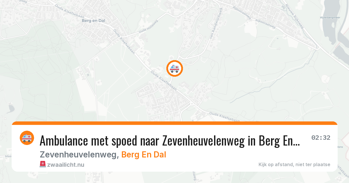 Ambulance met spoed naar Zevenheuvelenweg in Berg En Dal — 26 jan 2026