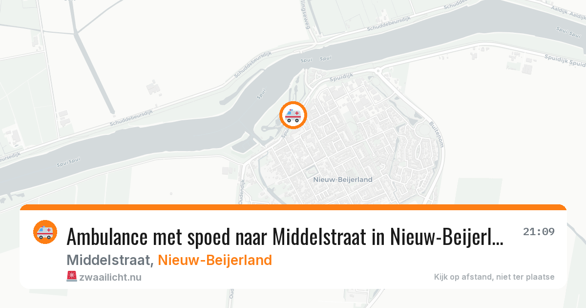 Ambulance met spoed naar Middelstraat in Nieuw-Beijerland — 19 mrt 2026