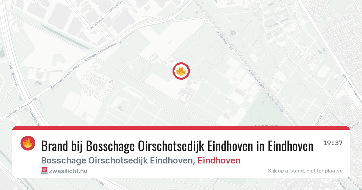 Brand bij Bosschage Oirschotsedijk Eindhoven in Eindhoven — 14 jul 2026