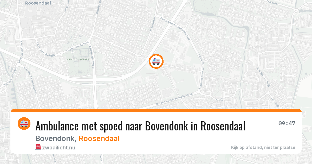 Ambulance met spoed naar Bovendonk in Roosendaal — 27 mei 2026