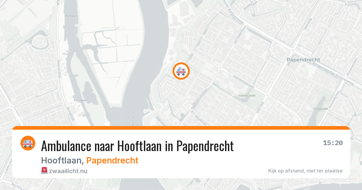 Ambulance naar Hooftlaan in Papendrecht — 4 jun 2026
