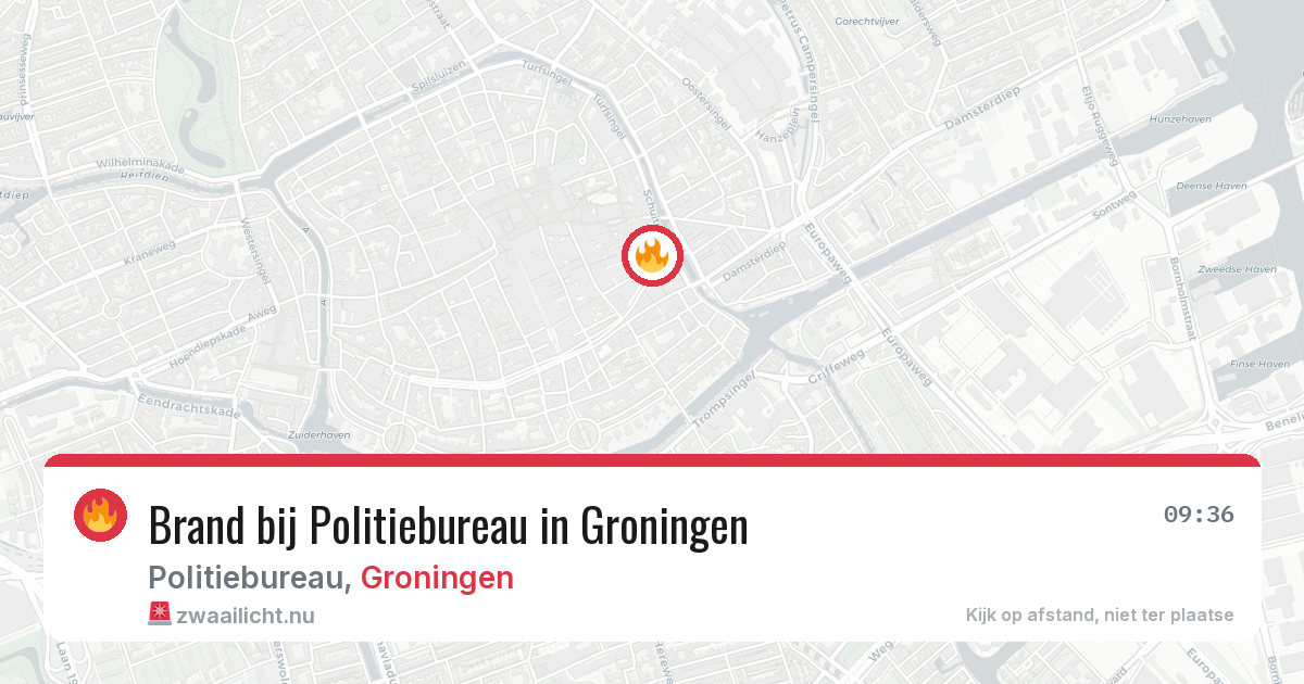 Brand bij Politiebureau in Groningen — 28 mei 2026