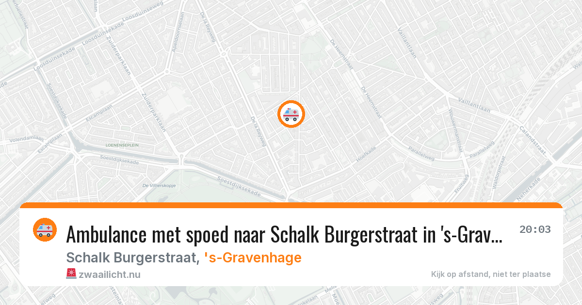 Ambulance met spoed naar Schalk Burgerstraat in 's-Gravenhage — 18 mrt 2026
