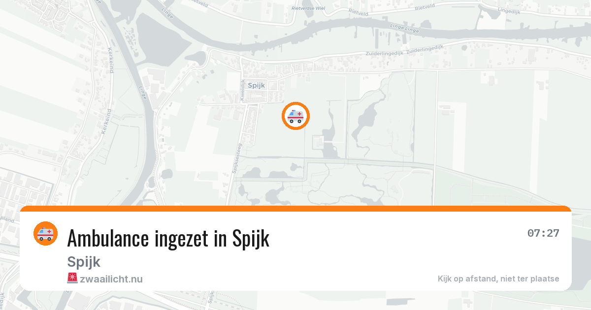 Ambulance ingezet in Spijk — 6 mei 2026