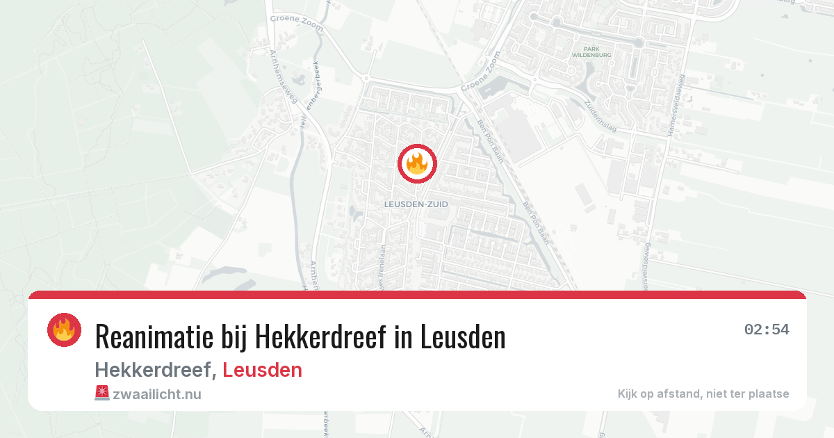 Reanimatie bij Hekkerdreef in Leusden — 19 jul 2026