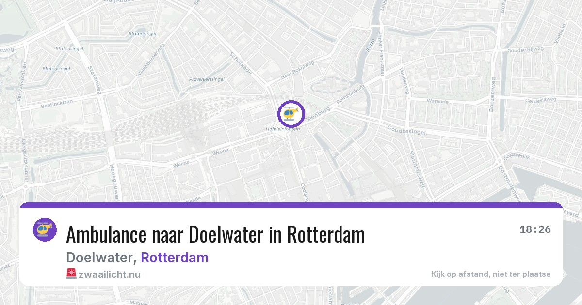 Ambulance naar Doelwater in Rotterdam — 19 jul 2026