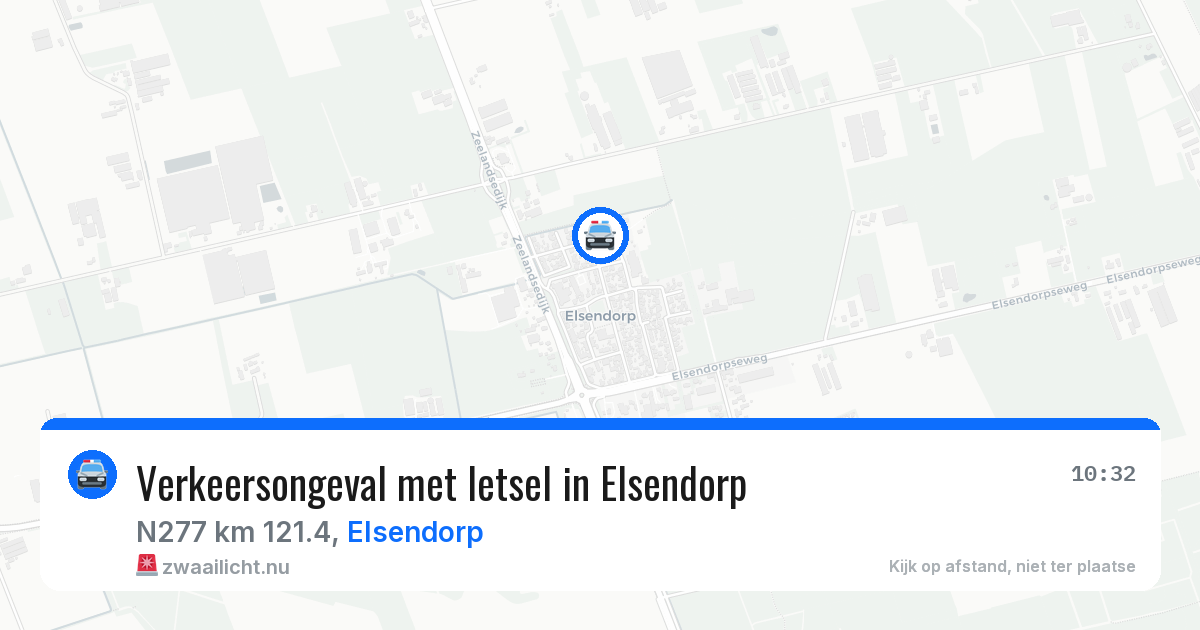 Verkeersongeval met letsel in Elsendorp — 19 mrt 2026