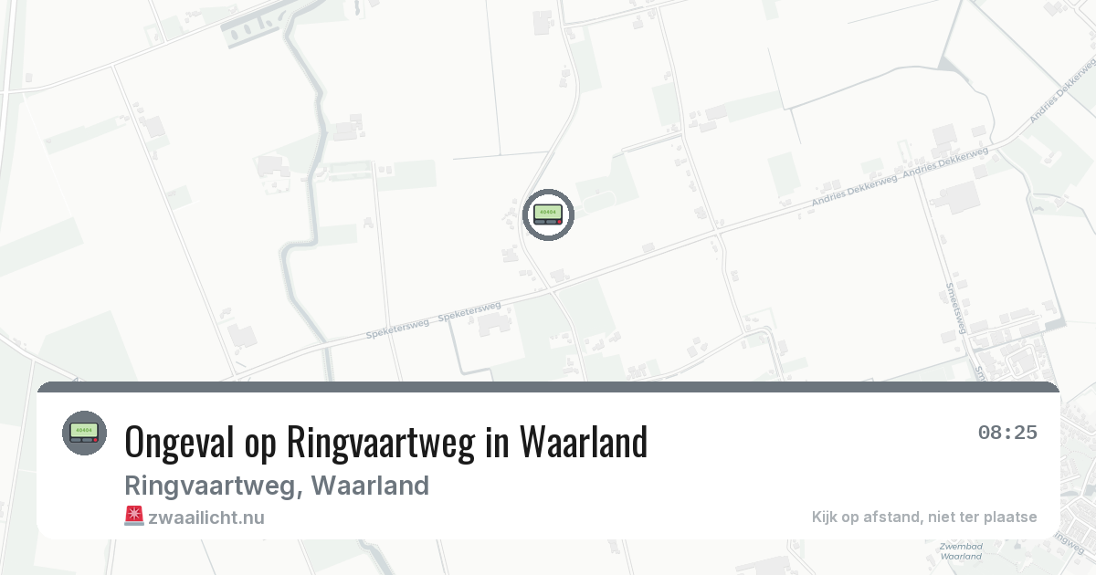 Ongeval op Ringvaartweg in Waarland — 31 jan 2026