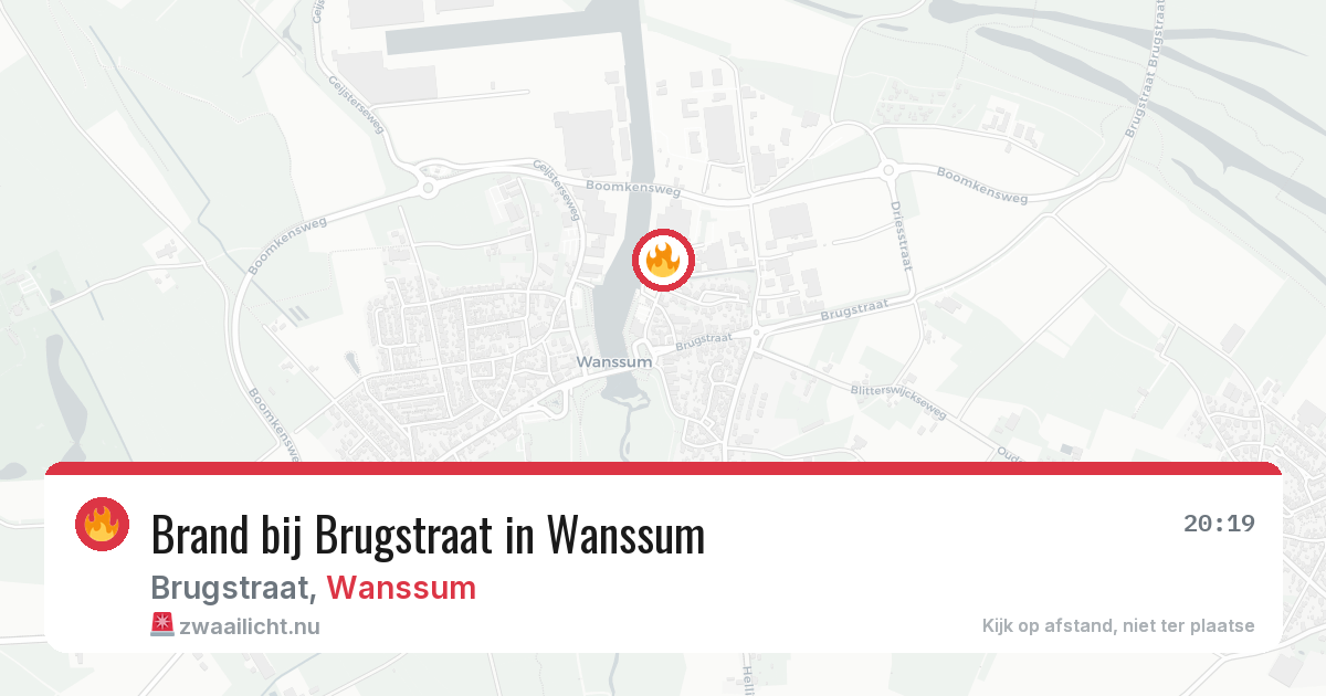 Brand bij Brugstraat in Wanssum — 28 mei 2026