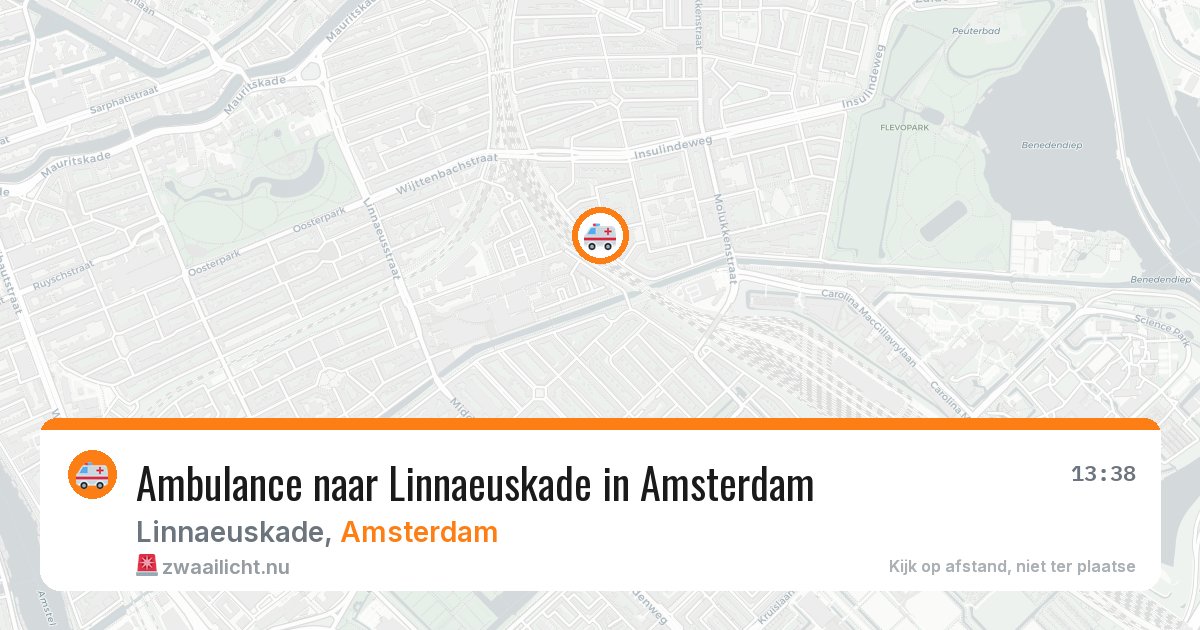 Ambulance naar Linnaeuskade in Amsterdam — 11 jul 2026