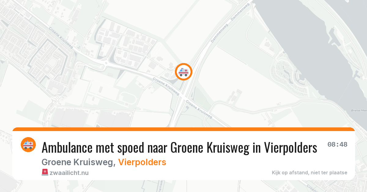 Ambulance met spoed naar Groene Kruisweg in Vierpolders — 26 jul 2026