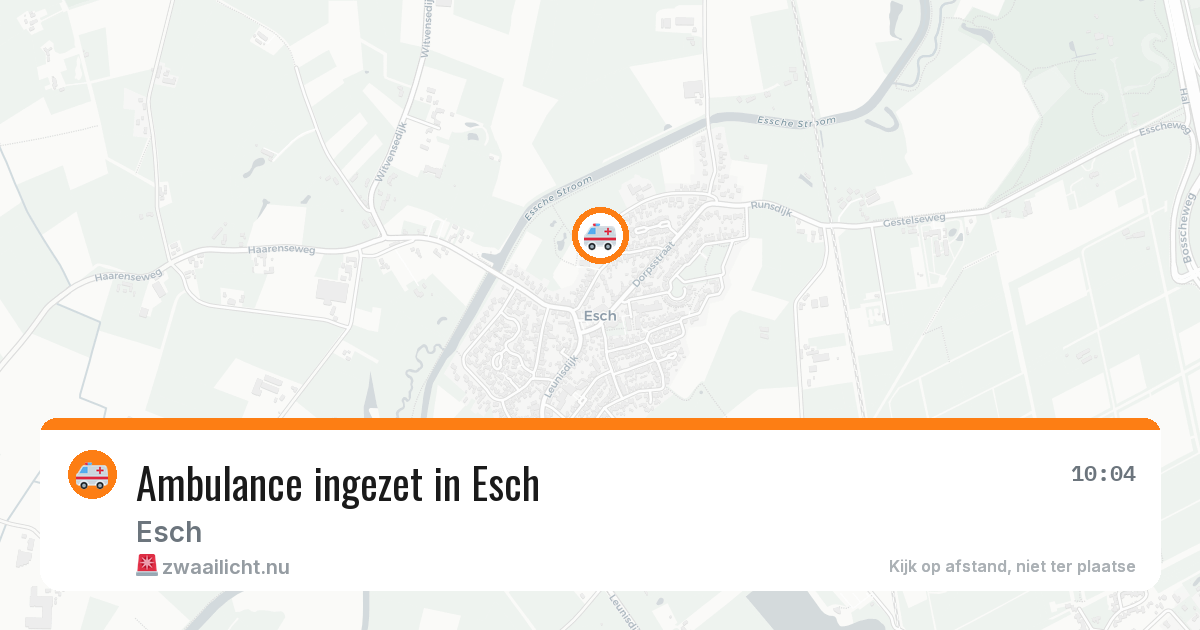 Ambulance ingezet in Esch — 18 mei 2026