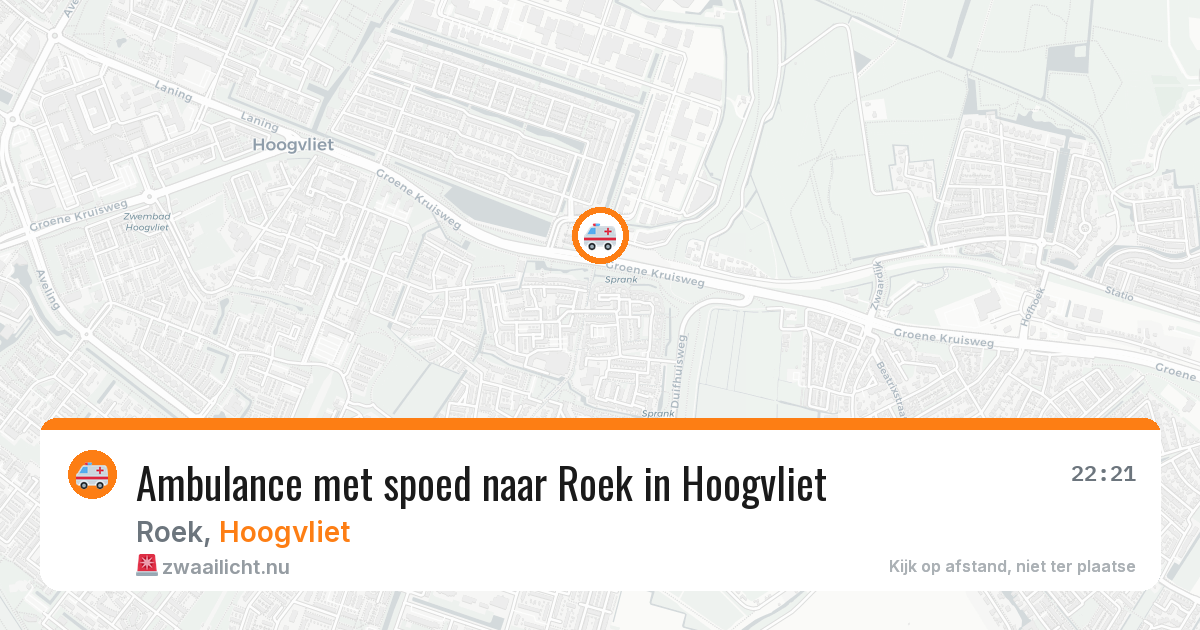 Ambulance met spoed naar Roek in Hoogvliet — 16 jul 2026