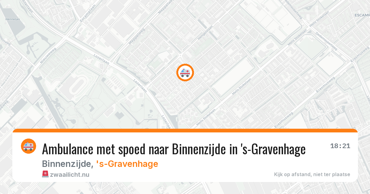 Ambulance met spoed naar Binnenzijde in 's-Gravenhage — 13 mei 2026