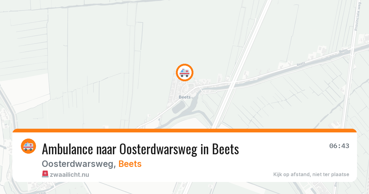 Ambulance naar Oosterdwarsweg in Beets — 21 apr 2026
