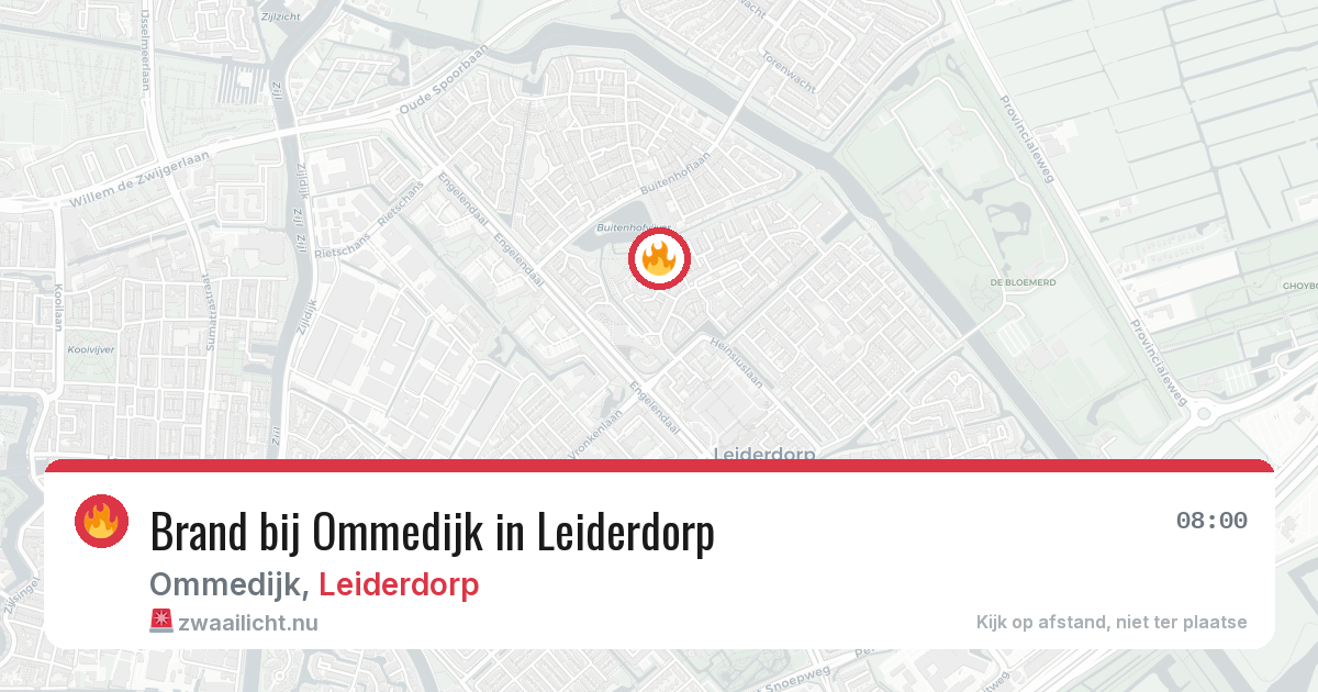Brand bij Ommedijk in Leiderdorp — 23 mrt 2026