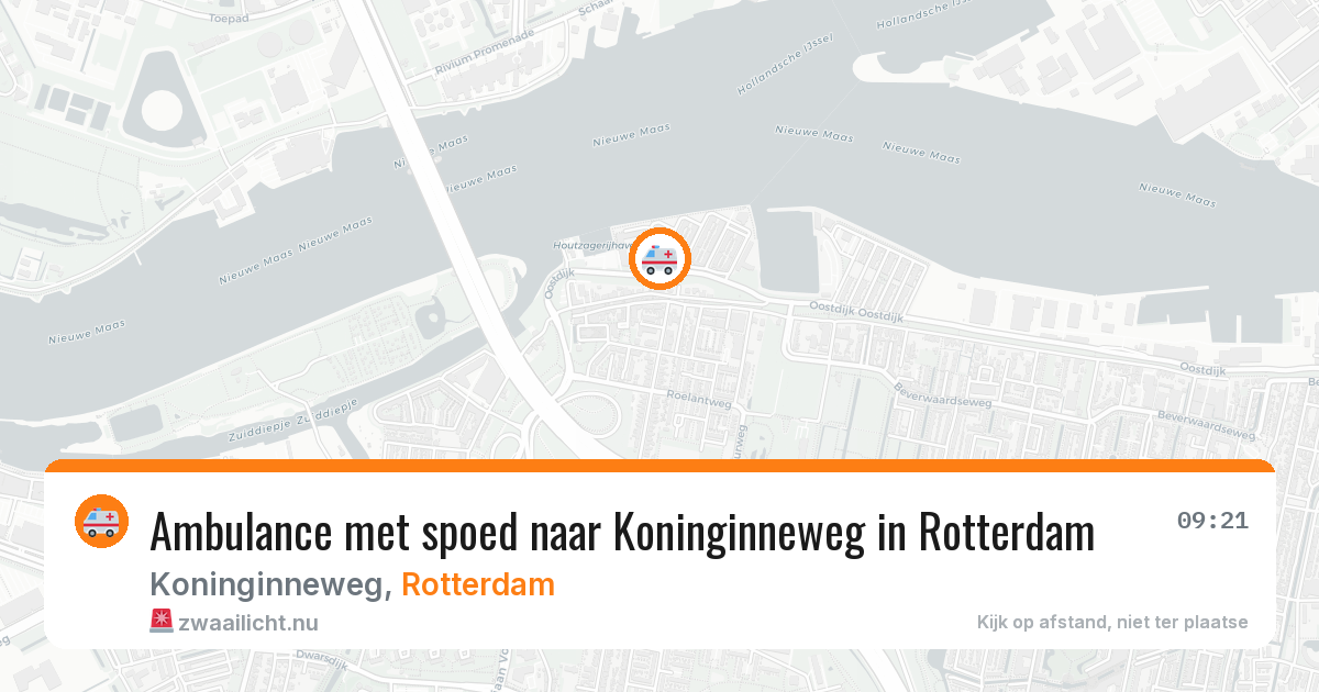 Ambulance met spoed naar Koninginneweg in Rotterdam — 31 mei 2026