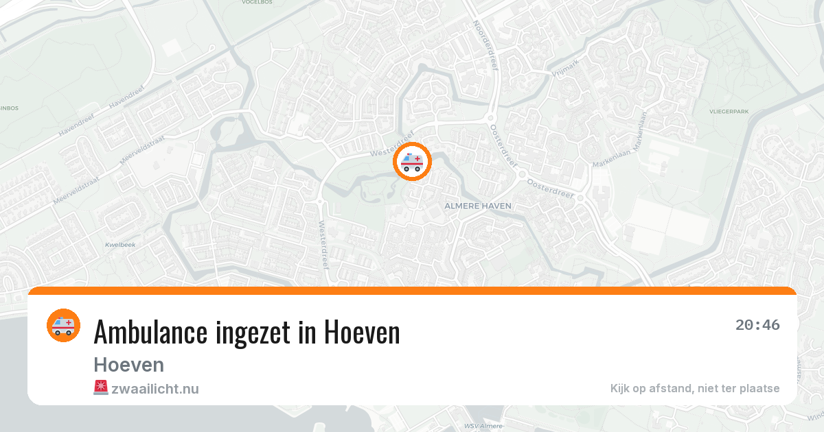Ambulance ingezet in Hoeven — 13 jul 2026