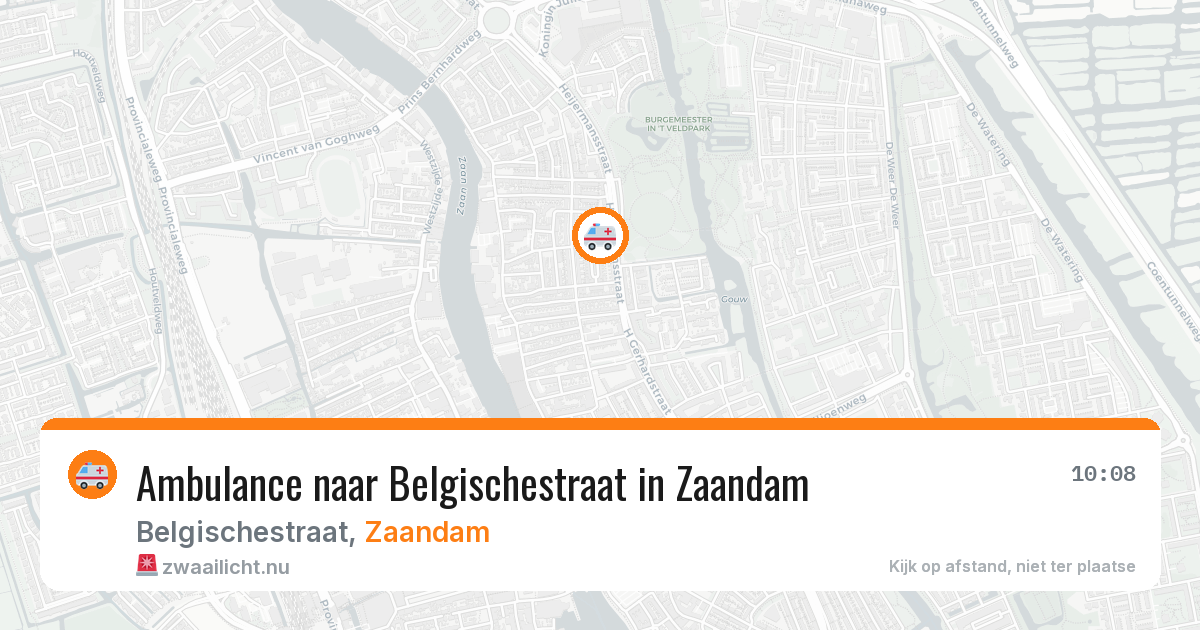 Ambulance naar Belgischestraat in Zaandam — 18 mei 2026