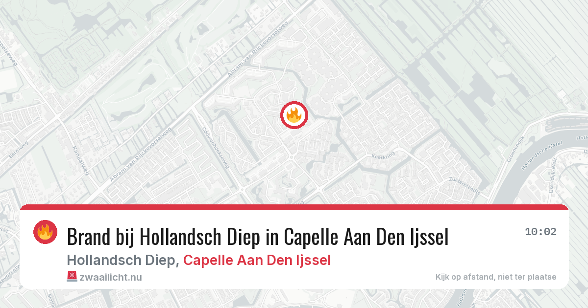 Brand bij Hollandsch Diep in Capelle Aan Den Ijssel — 3 jun 2026