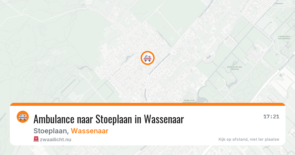 Ambulance naar Stoeplaan in Wassenaar — 25 jul 2026